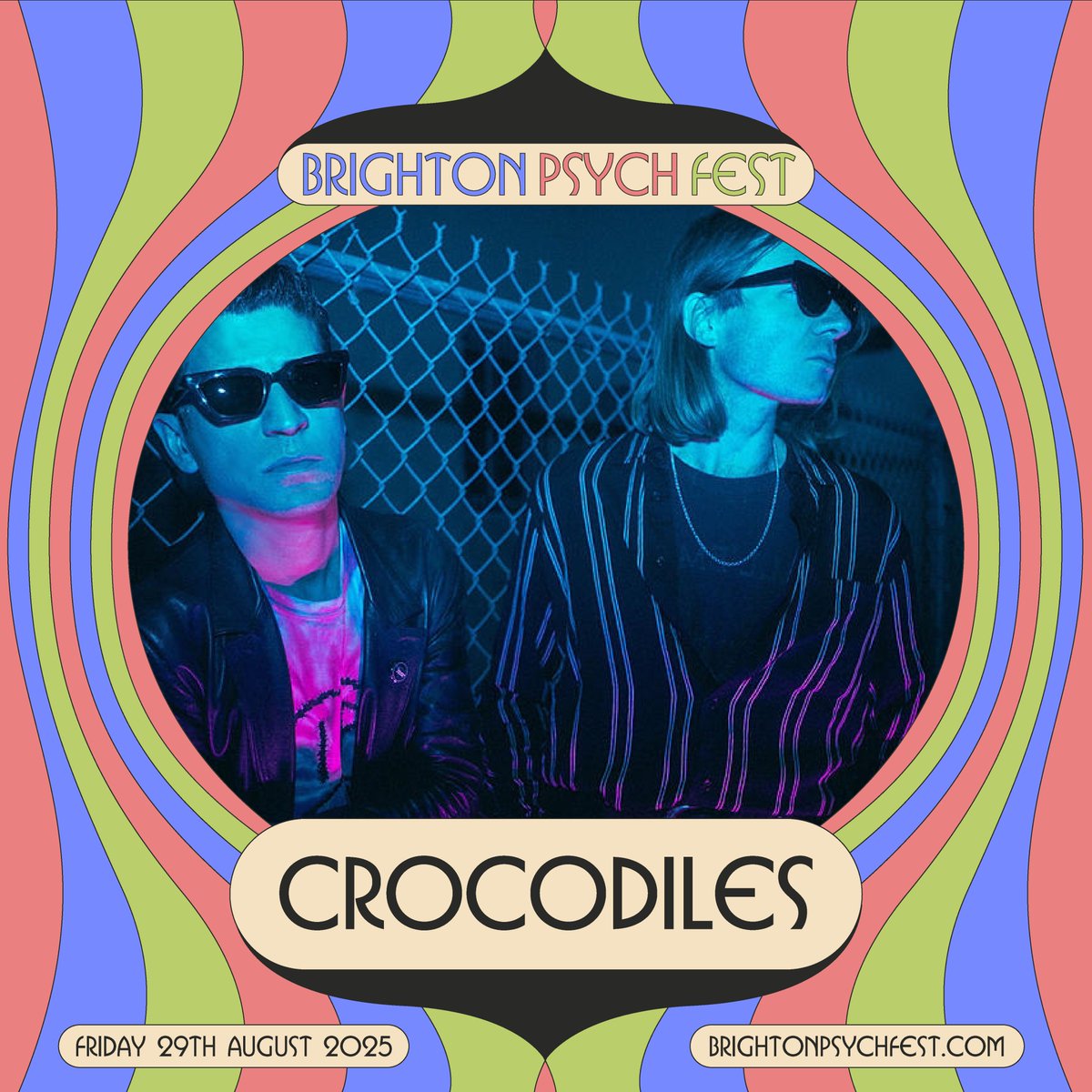Brighton Psych Fest (@btnpsychfest) on Twitter photo ⚡️ARTIST SPOTLIGHT!⚡️ 🐊🐊🐊🐊🐊
<a href="/killcrocodiles/">Crocodiles</a> are a noise pop/indie pop band from San Diego, California, US. ⚡️ARTIST SPOTLIGHT!⚡️ 🐊🐊🐊🐊🐊
<a href="/killcrocodiles/">Crocodiles</a> are a noise pop/indie pop band from San Diego, California, US.