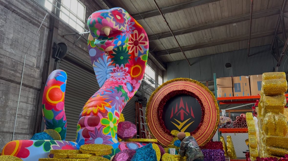 Got a sneak peak of some of the floats for the SF Lunar New Year parade tomorrow! Such incredible artistry and so much glitter ✨