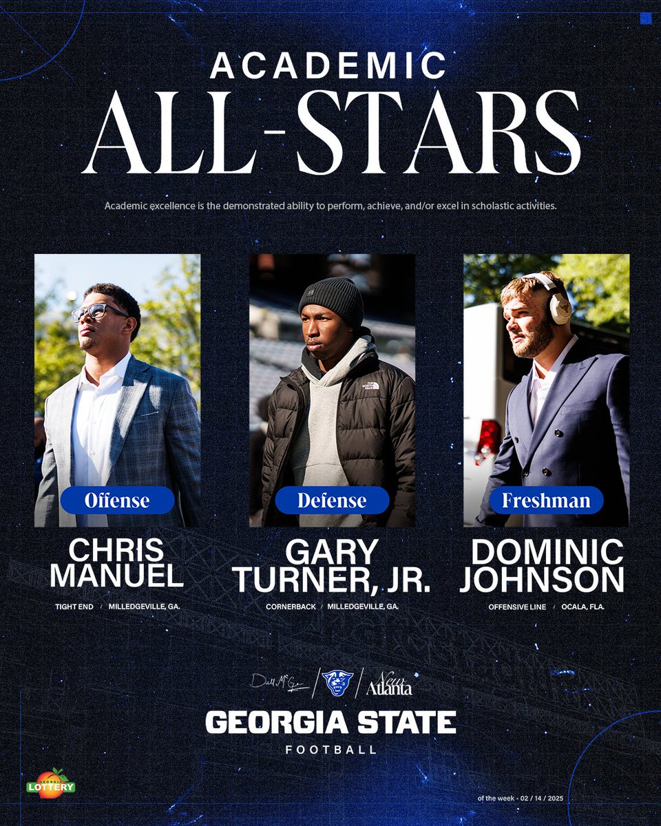 This Week's Academic All-Stars 💫

#LightItBlue | #NewAtlanta