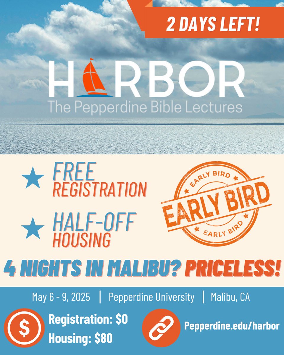 ✨ 2 Days Left to Save! ✨

You know what's sweeter than candy?
FREE Harbor registration + 50% off housing. Won’t last much longer!

Grab this sweet deal NOW! You deserve a lil treat today. 💌

#Harbor2025 #YourKingdomCome #Countdown
