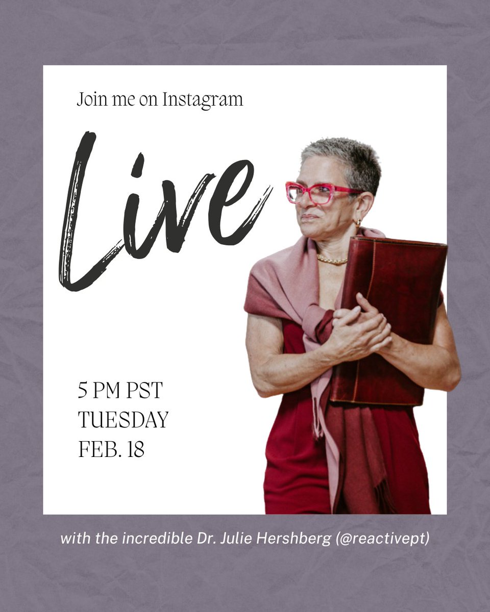 I am so excited to join Dr. Hershberg PT, DPT, NCS, Owner &amp; CEO of @reactivept, Integrated Neurorehab + education center, on IG Live next week to talk about my journey with Runner's Dystonia. 

Mark your calendar &amp; join us on IG Live on Tuesday, 2/18!⁠
⁠
instagram.com/dnsolomon/