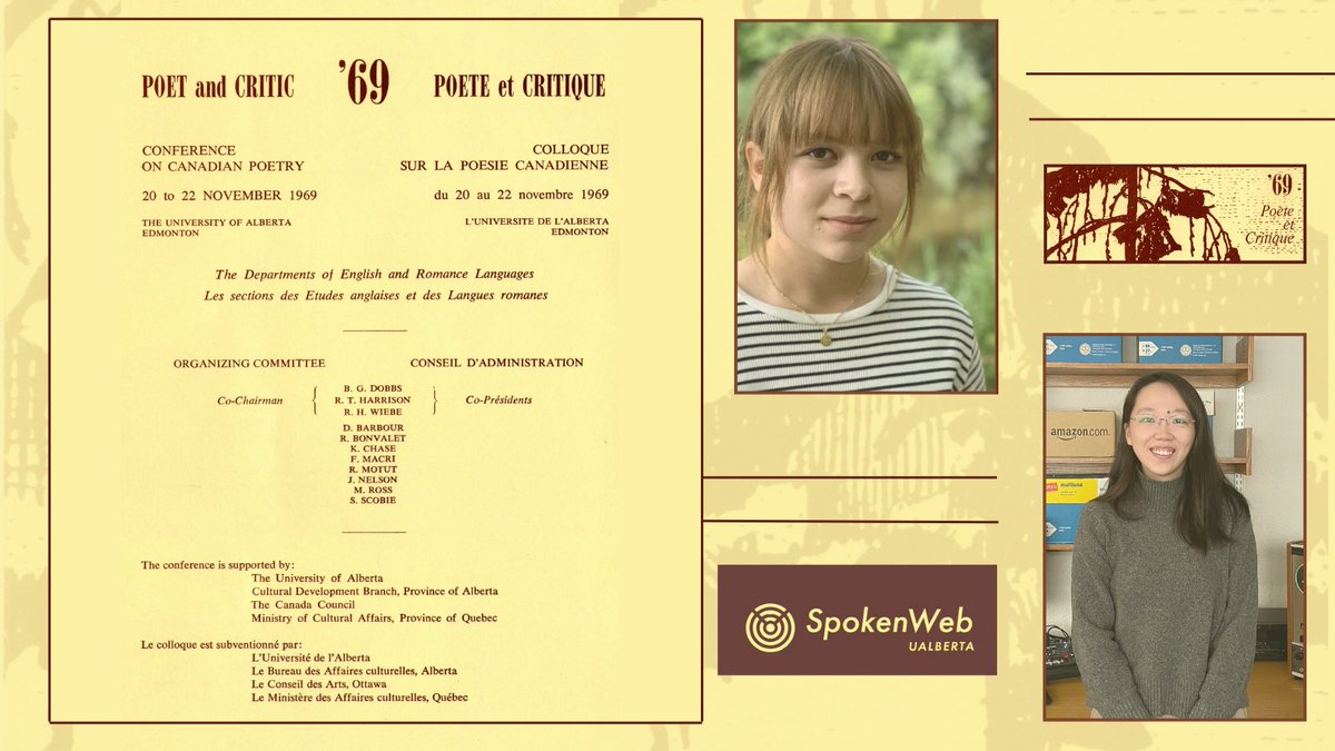 The Poet &amp; Critic ’69 Conference was the very first of its kind in Canada and influenced a generation of work and thought.

Oh, and it's all caught on tape.

Read and listen here 🔗

Part 1: spokenweb.ualberta.ca/spokenweb-ualb…
Pat 2:spokenweb.ualberta.ca/spokenweb-ualb…