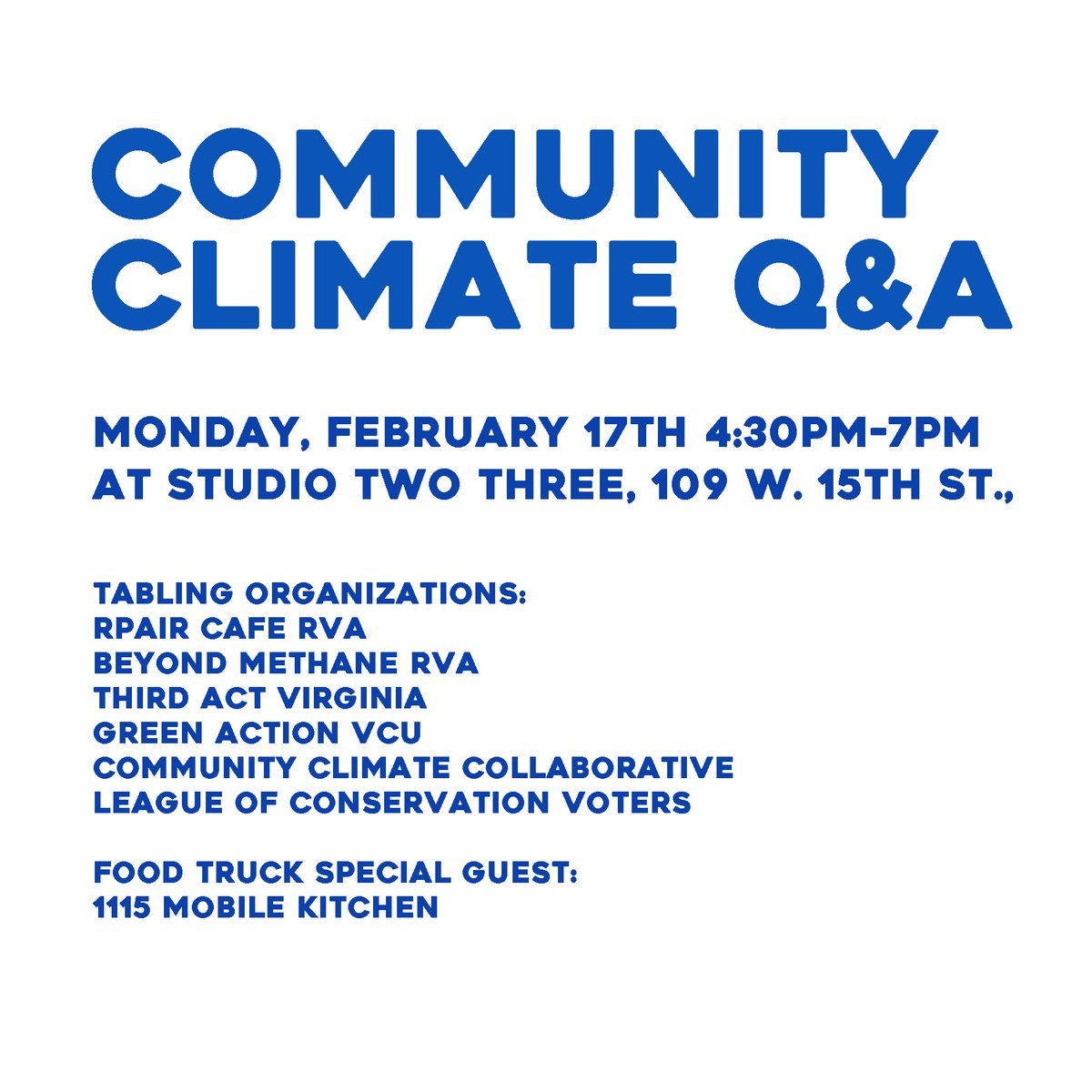 Virginia IPL (@vaipl) on Twitter photo Join VAIPL at <a href="/studiotwothree/">Studio Two Three</a> for the Give Earth a Chance Community Climate Q&A! Together with <a href="/VirginiaLCV/">Virginia LCV</a>, <a href="/RVAgreen2050/">RVAgreen2050</a>, and <a href="/clean_virginia/">Clean Virginia</a> we will be discussing Climate and Environmental Justice in our community and how we can take action to protect our people and planet. 🌎 Join VAIPL at <a href="/studiotwothree/">Studio Two Three</a> for the Give Earth a Chance Community Climate Q&A! Together with <a href="/VirginiaLCV/">Virginia LCV</a>, <a href="/RVAgreen2050/">RVAgreen2050</a>, and <a href="/clean_virginia/">Clean Virginia</a> we will be discussing Climate and Environmental Justice in our community and how we can take action to protect our people and planet. 🌎