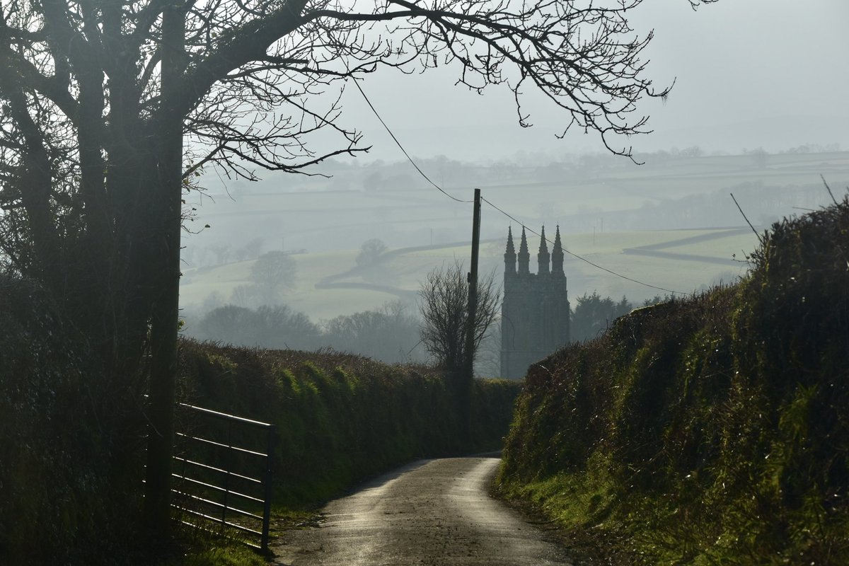 View of Peter Tavy church, #Dartmoor, #Devon this week.
