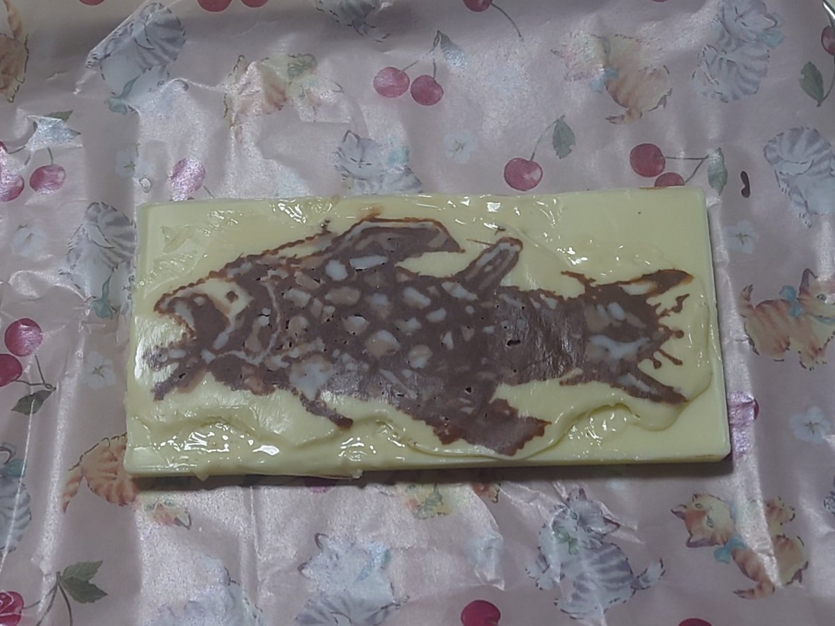 Ruby_zooom22's tweet photo. キング��ォスル(gb版サーガイア)をチョコで作ったよ
#ダライアス
#バレンタインデー https://t.co/jbY2DzHrCc