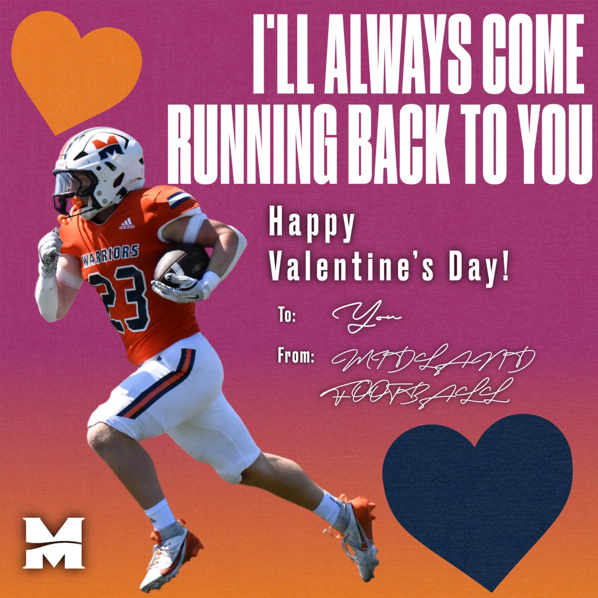 MidlandU_FB's tweet photo. Happy Valentine’s Day! 💙🧡 

#Summit https://t.co/yUW1pRpc6c