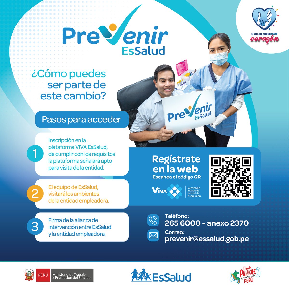 😊 Miles de asegurados han recibido chequeos preventivos en sus trabajos gracias al Programa Prevenir. ➡️ ¡Conoce cómo inscribir a tu empresa y cuidar la salud de tus trabajadores!