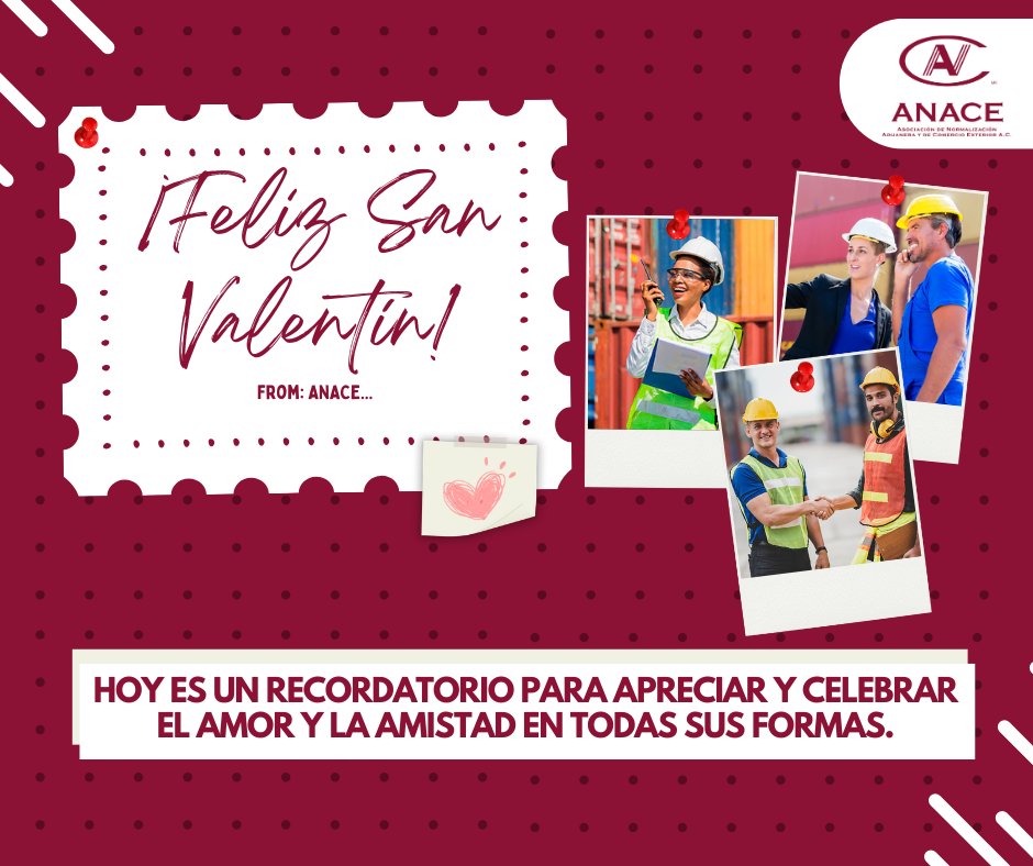 ANACE_AC's tweet photo. #ANACE Celebra el amor y la amistad en todas sus formas. 📷
¡Que la alegría y el cariño te acompañen siempre!
#sanvalentin2025 #ComercioExterior #AgenteAduanal #festividades https://t.co/DnO3FOWVlx