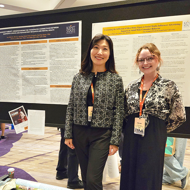 In 2024, students of the Master of Fashion Industry Studies (MFIS) program at Kent State and School of Fashion faculty showcased 18 presentations at The International Textile and Apparel Association (ITAA) Conference in Long Beach, California. 

Read more: bit.ly/4aVnpMh