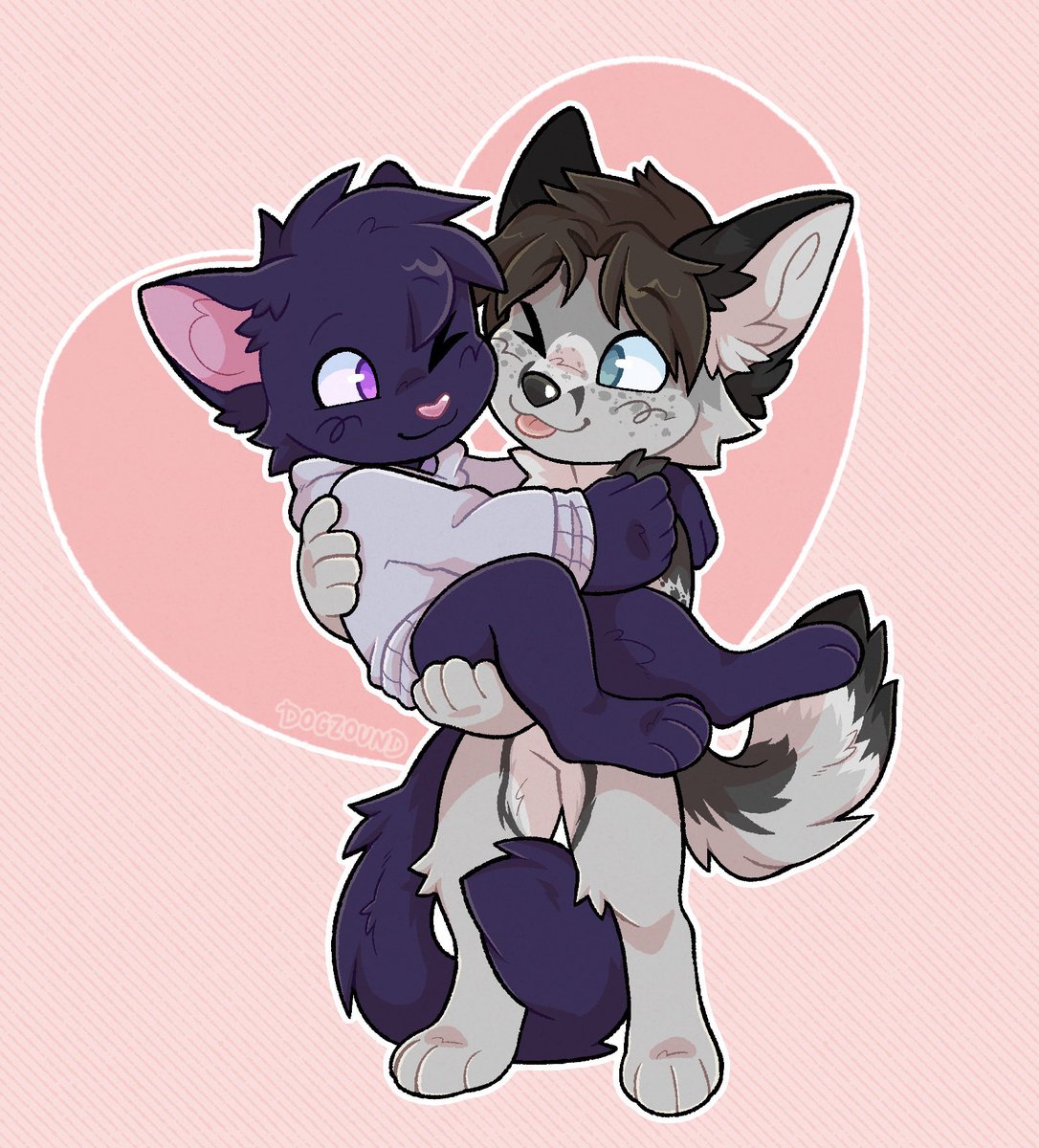 steal smooches and candy, happy valentine’s day~ 💌 (🎨 <a href="/dogzound/">Dog ! COMMS CLOSED</a> )