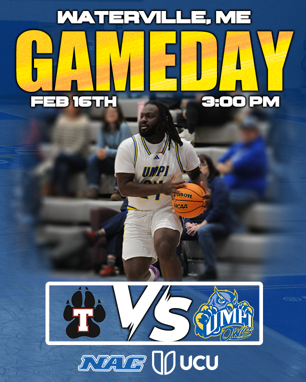 UMPIOwls (@umpiathletics) on Twitter photo GAMEDAY
UMPI Men's Basketball faces the <a href="/TCTerriers/">Thomas Athletics</a> for their last game of the regular season, in a <a href="/nacathletics/">North Atlantic Conference (NAC)</a> matchup in Waterville, Maine.
Tip Off starts at 3:00 PM
For Live Stats and Video, visit our website: owls.umpi.edu
#umpiowls GAMEDAY
UMPI Men's Basketball faces the <a href="/TCTerriers/">Thomas Athletics</a> for their last game of the regular season, in a <a href="/nacathletics/">North Atlantic Conference (NAC)</a> matchup in Waterville, Maine.
Tip Off starts at 3:00 PM
For Live Stats and Video, visit our website: owls.umpi.edu
#umpiowls