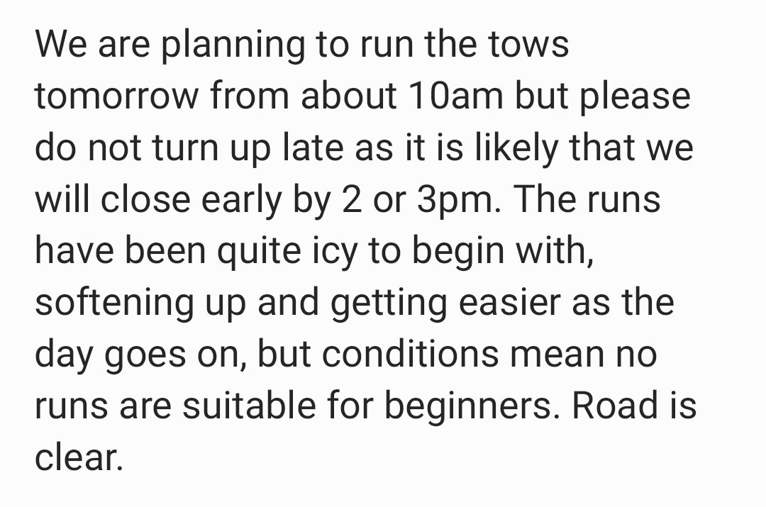 Saturday #skiing sounds good doesn't it? Members only and please note current #snow cover ⤵️