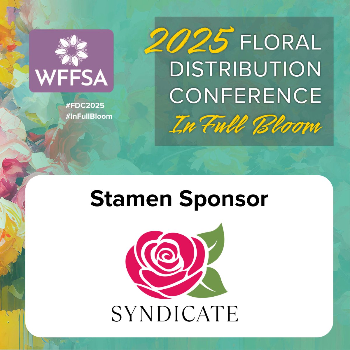 Thank you to Syndicate Sales for being a "Stamen"-level sponsor of #FDC2025 in Miami, March 2-5 💐

Visit their website: bit.ly/3WXWMAs

Join us in Miami: bit.ly/4eApAoJ

#InFullBloom #Flowers