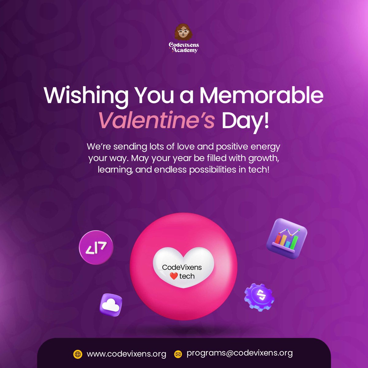 Codevixens's tweet image. 💌 Welcome Back and Happy Valentine!

Hello People! We’re so excited to be back and ready for an amazing year with you all. Whether you’re just starting your tech journey or levelling up, we’re here to grow, learn, and thrive together. 

Here&apos;s to a memorable a memorable…