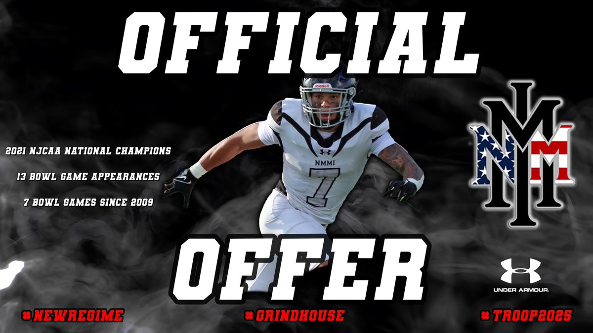 Luke Abercrombie (@lukeda_43) on Twitter photo After a great conversation with <a href="/Coach_Watkins33/">Broc Watkins</a> I am grateful to receive an offer from New Mexico Military Institute! After a great conversation with <a href="/Coach_Watkins33/">Broc Watkins</a> I am grateful to receive an offer from New Mexico Military Institute!