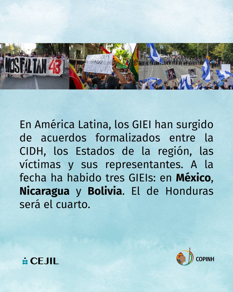 1/2📌Desde 2016, la demanda de un GIEI (Grupo Interdisciplinario de Expertos Independientes) que permita avanzar de manera transparente, justa y efectiva en su caso ha resonado con fuerza. 

👉🏾La lucha por la justicia para Berta Cáceres no es solo de su familia o del COPINH; es