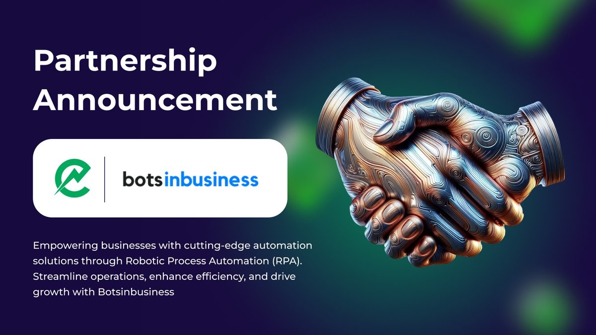 Partnership Announcement!

ElectroNeek is thrilled to unveil its exciting new partnership with Botsinbusiness, a frontrunner in technology consulting. 

Join us on this journey as we pave the way for the future of Intelligent Automation!

Learn more: linkedin.com/feed/update/ur…