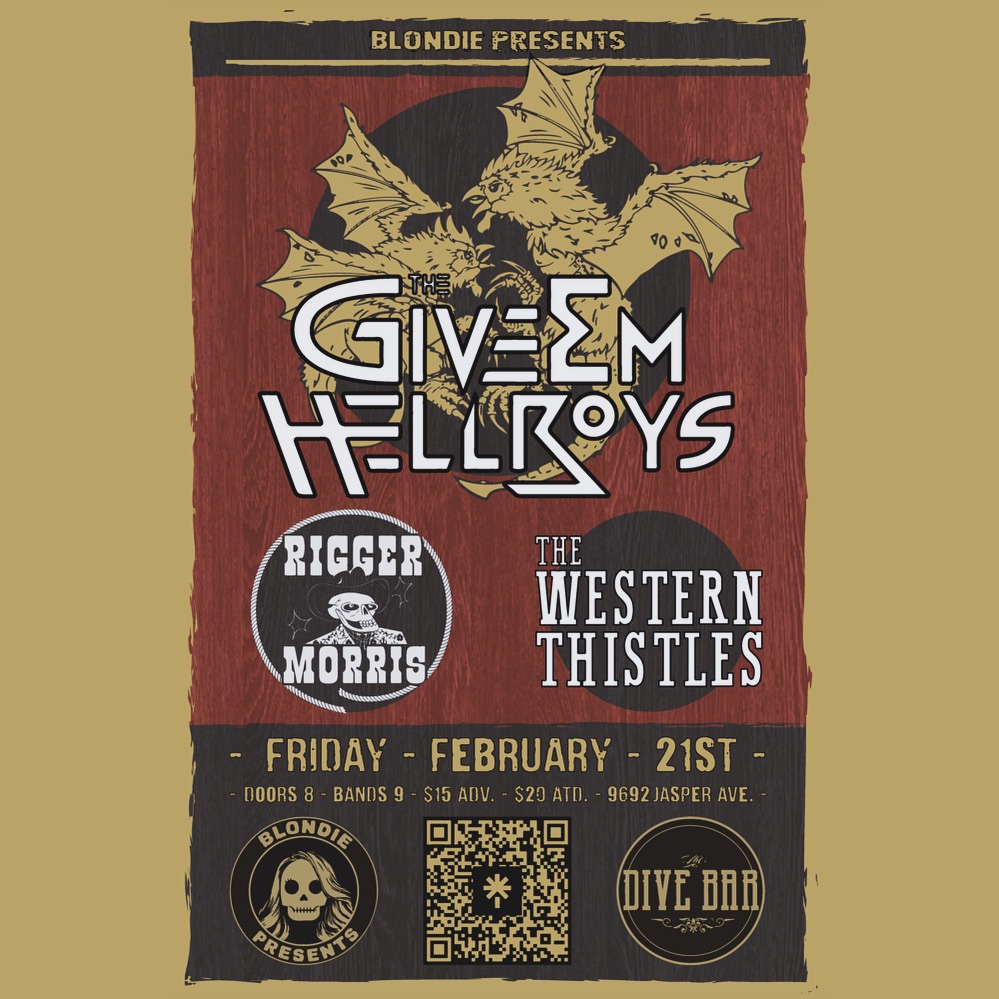 EDMONTON! Dive Bar on Friday, February 21st, 2025!
The Give ‘Em Hell Boys with Rigger Morris &amp; The Western Thistles
📍 Dive Bar - 9692 Jasper Ave NW🎟 $15 advance | $20 at the door🚪 Doors at 8 PM | Music at 9 PM 18+
Grab your tickets now: ticketleap.events/tickets/blondi…