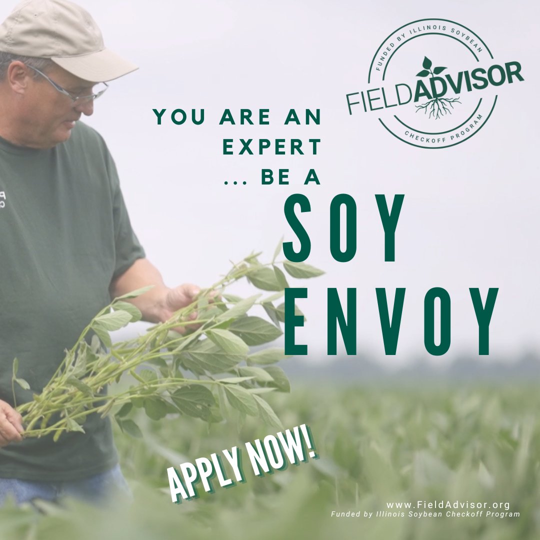 Field Advisor (@fieldadvisor) on Twitter photo Applications are OPEN for the Illinois Soy Envoy program! This is your opportunity to join a community of leaders who are shaping the future of agriculture. Learn more here: fieldadvisor.org/soy-envoys/ Applications are OPEN for the Illinois Soy Envoy program! This is your opportunity to join a community of leaders who are shaping the future of agriculture. Learn more here: fieldadvisor.org/soy-envoys/