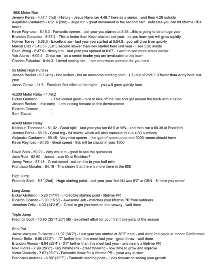 Great feedback to kickoff the ‘25 Track Season!!!
#NowWeGrow