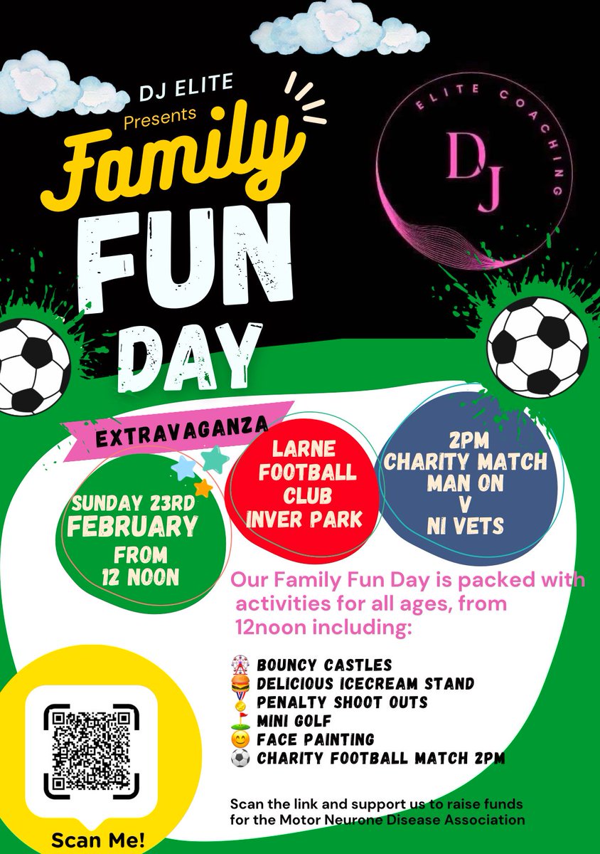 FFcoaching9's tweet photo. We are excited to announce our FIRST EVER charity match to support the "Man on" Mental Health program. Our team will play against the NI Vets to raise awareness for motor neurone disease. It promises to be a fun day for families, with activities that ensure everyone feels welcome https://t.co/THb8REUsCp