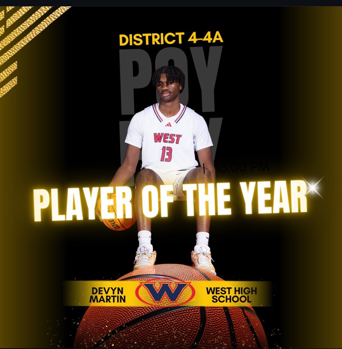 Congratulations <a href="/Devyn13Martin/">Devyn Martin</a>  on being named Player of the Year‼️
<a href="/Westrebelsports/">West Athletic Council</a>