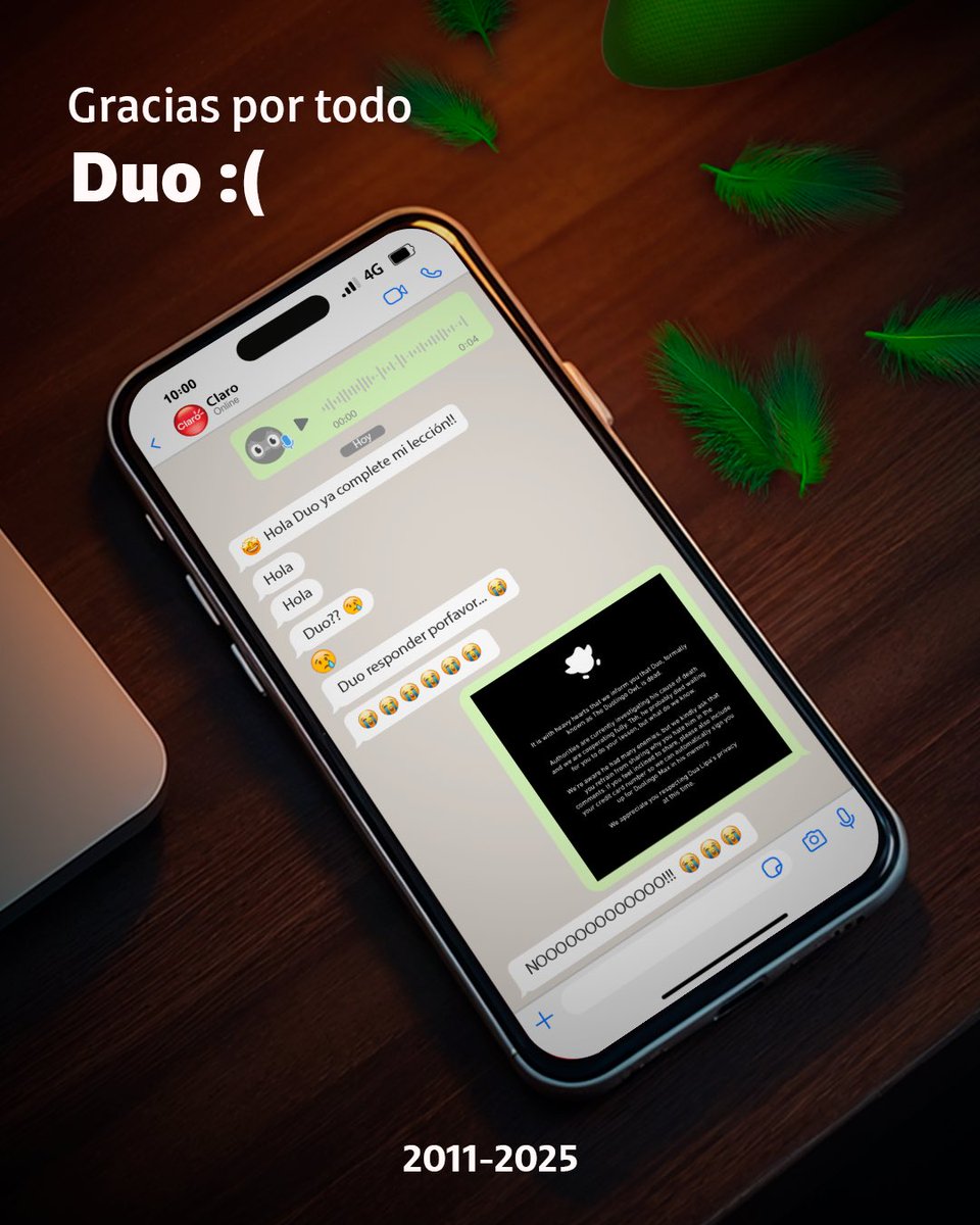 Estés donde estés siempre vamos a estar conectados querido DUO…. ❤️