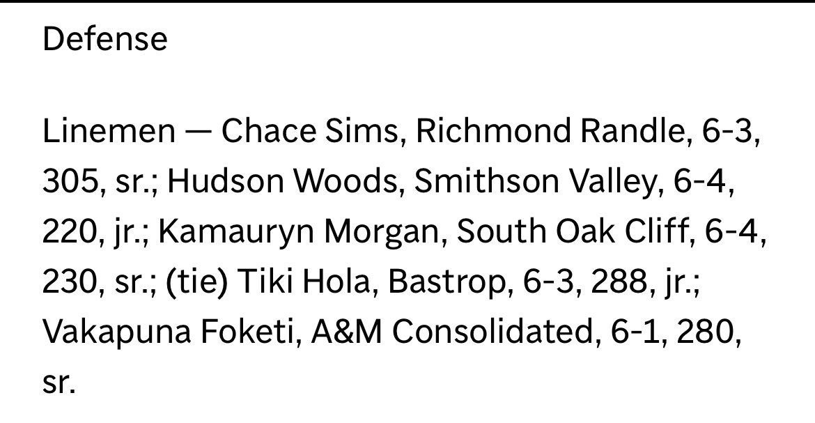 Vakapuna (@vakapunafoketi) on Twitter photo AGTG! I am extremely blessed to be named Texas 5a 1st Team All-State <a href="/ConsolFootball/">A&M Consolidated Football</a> #DYJ🏆 AGTG! I am extremely blessed to be named Texas 5a 1st Team All-State <a href="/ConsolFootball/">A&M Consolidated Football</a> #DYJ🏆