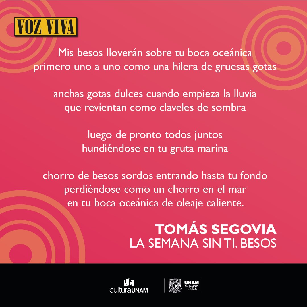 VozVivaUNAM's tweet photo. Eso que sientes, dilo con un poema
En este #14deFebrero etiqueta a tu persona favorita ♥
No olvides que en #VozViva encontrarás poemas leídos en voz de sus autores y autoras.

#SomosCulturaParaLlevar #VozVivaLate https://t.co/kRjutKvaOj