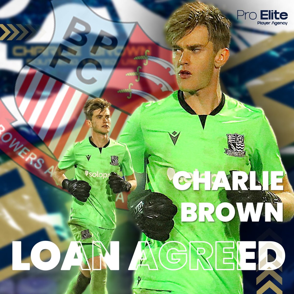 ProElite442's tweet photo. 📢📢 Delighted for our 18 year old GK Charlie Brown who has joined Isthmian Prem (Step 3) side Bowers &amp; Pitsea on loan 🤝🏻✍🏻
This is a great opportunity for Charlie and we wish him lots of success 🧤⚽️👍🏻

https://t.co/jqr2uBrWKT https://t.co/JK4yoOXFOx