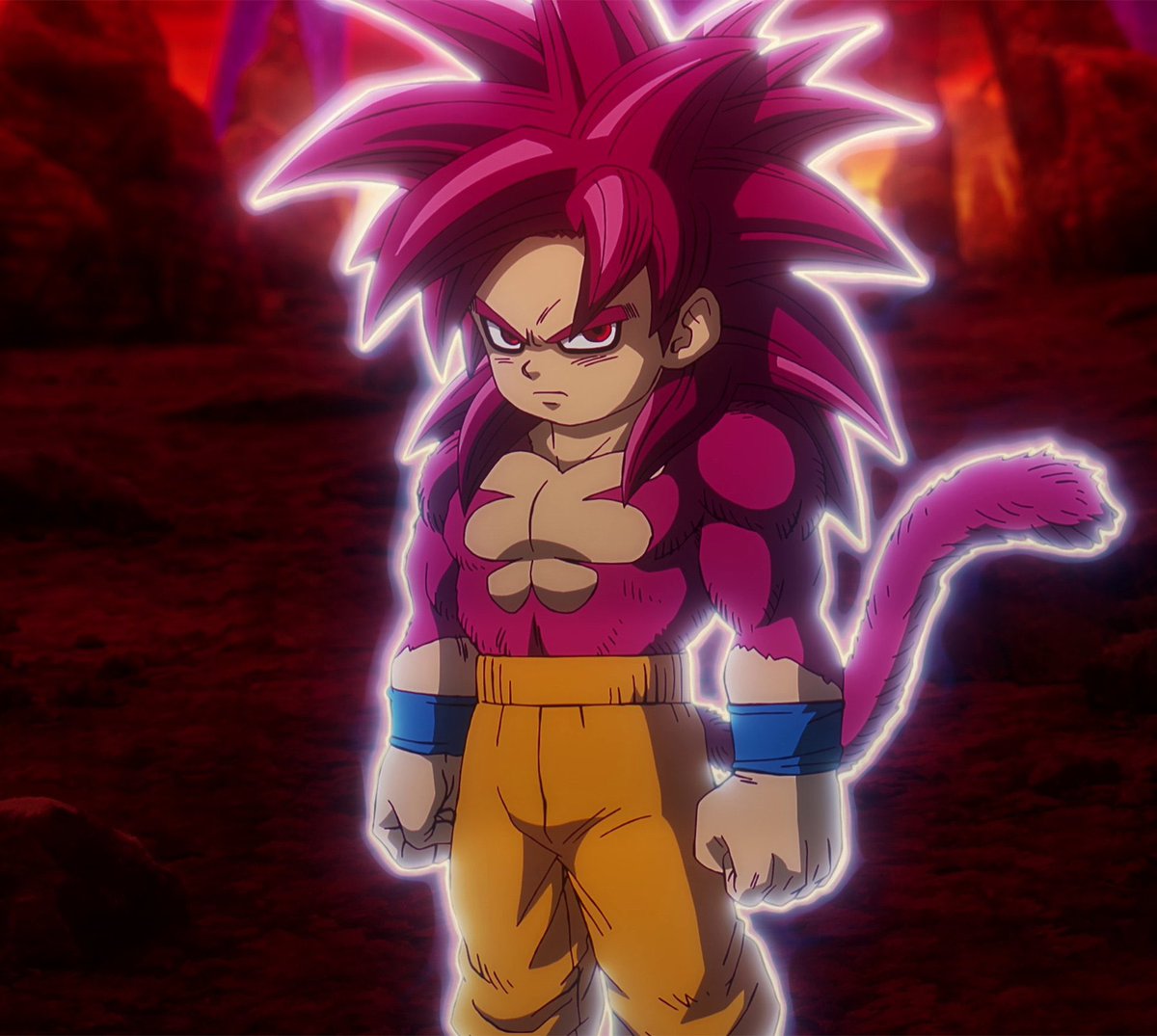 screentime's tweet image. Super Saiyan 4 Goku is officially canon