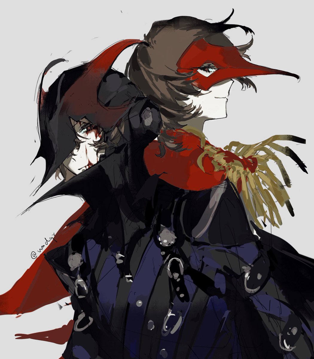 好巧啊你也没有爸爸妈妈…
#明智吾郎 #ペルソナ5