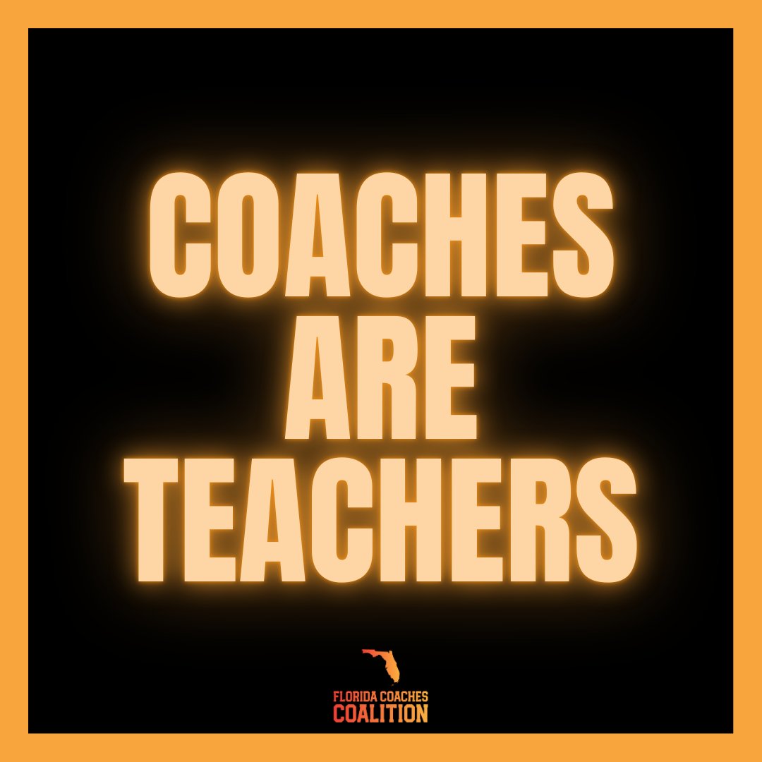 As we get closer to making sure ALL high school coaches in Florida get paid #minimumwage, we seem to be making some Teacher Unions unhappy...

There are always those Union folks that say "teachers need to be paid first..." Do they not realize that COACHES ARE TEACHERS!? They work