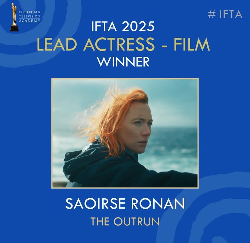 archivesaoirse's tweet image. Saoirse Ronan wins both “Best Supporting Actress” and “Best Lead Actress” at the 2025 #IFTAs! ❤️