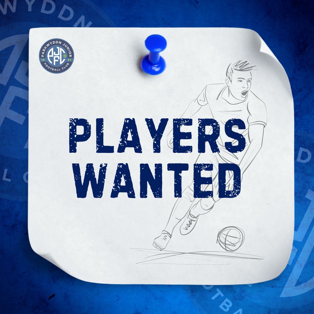 Parkwyddn JFC U15s are looking for players ASAP. We need to sign before end of Feb. If you would like to try out for the team, please email pwjfctreasurer@gmail.com ASAP. We are looking for an out and out striker but also other positions. Come and join us!!!!