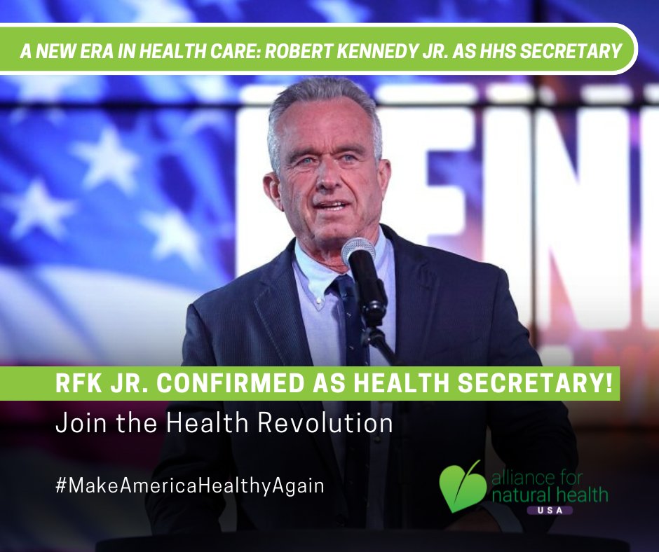 anhusa's tweet photo. Historic Moment! Natural health advocates across America🇺🇸 took a monumental step forward with Robert Kennedy Jr.'s confirmation as Secretary of Health and Human Services!
Join the health revolution—every voice counts! https://t.co/N3SZi5FBNi
#MAHA #HealthFreedom #RFKJr https://t.co/3OrBEGmbBK