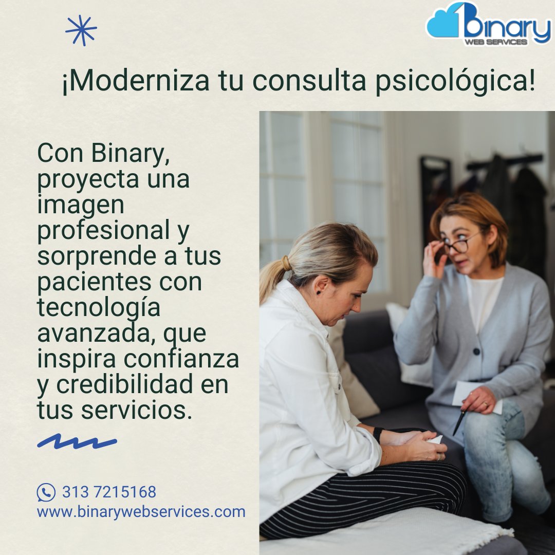 binarywebsas's tweet photo. 🔗 Tecnología que inspira confianza.
📲 Contáctanos: https://t.co/3Y7EEnDsck
#psicologia #innovacion #binarywebservices #tecnologiaavanzada #medicos #salud https://t.co/tlcjW6wvfX