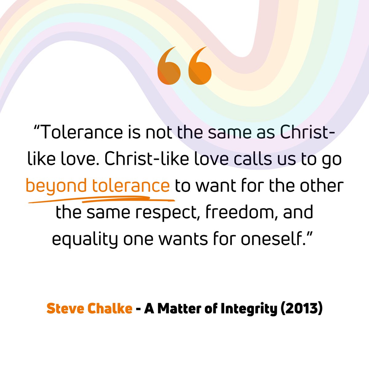 Oasis UK (@oasis_uk) on Twitter photo 🏳️🌈 Tolerance is not the same as love.
To love is to want for the other what you want for yourself — true acceptance, freedom, equality, and respect.❤️
#lgbthistorymonth #NOLO #oasisat40 <a href="/SteveChalke/">Steve Chalke</a> 🏳️🌈 Tolerance is not the same as love.
To love is to want for the other what you want for yourself — true acceptance, freedom, equality, and respect.❤️
#lgbthistorymonth #NOLO #oasisat40 <a href="/SteveChalke/">Steve Chalke</a>