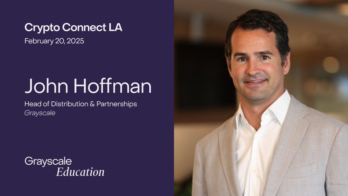 On 2/20 I'll be speaking at Grayscale Crypto Connect in Santa Monica, CA a local half-day conference series for financial professionals interested in learning more about Crypto. Join me at the event where I’ll be discussing Crypto Today and Tomorrow. Register