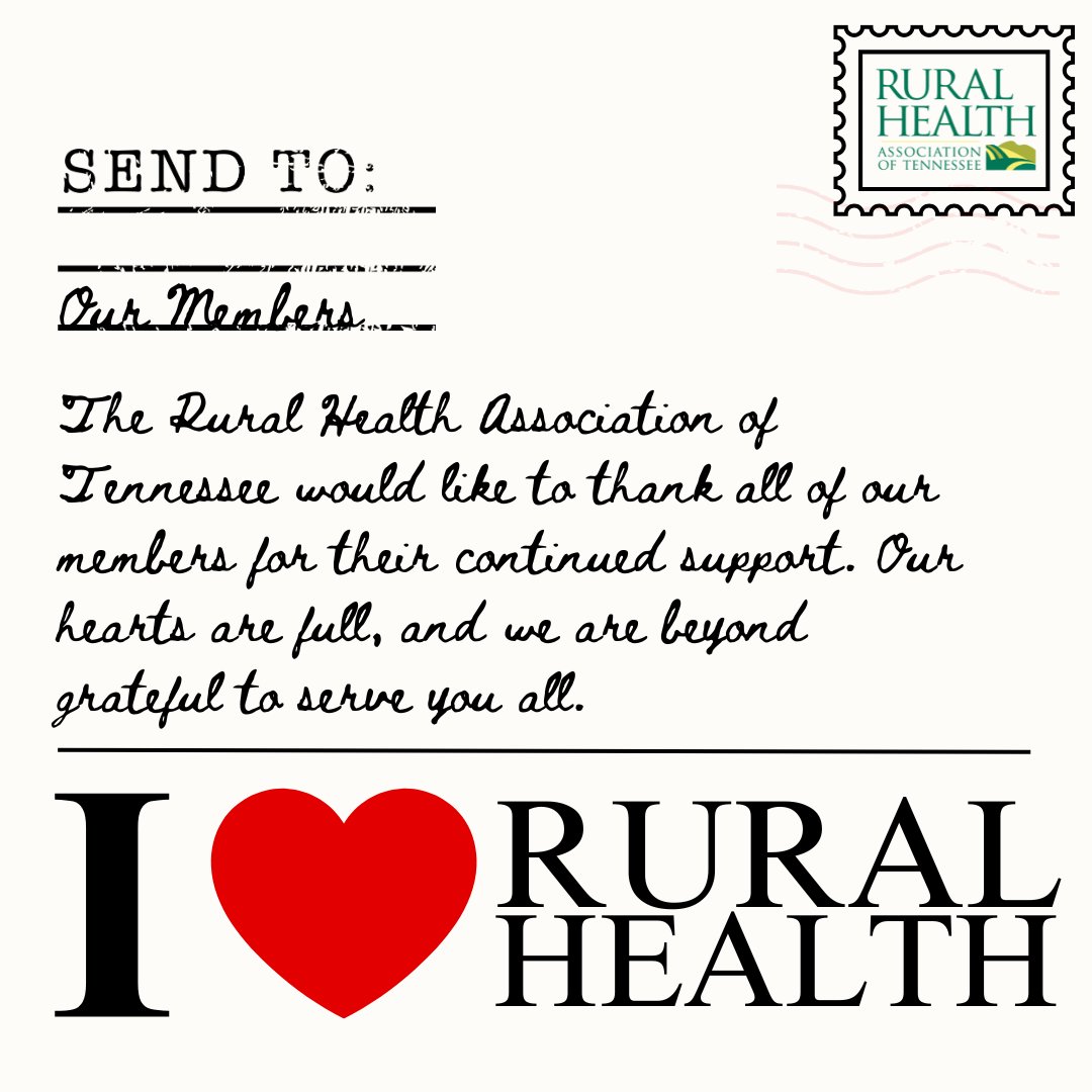 We want to take a moment to express our heartfelt gratitude for your unwavering support and dedication to improving rural health in Tennessee. Because of you, we are able to continue working toward a healthier tomorrow. Wishing you a Happy Valentine’s Day!