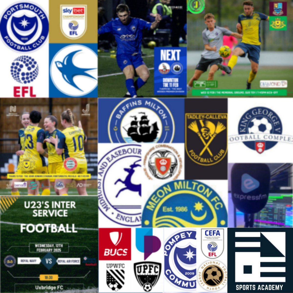 Pompey_Football's tweet photo. โฝ๏ธ Mid-Week Results โฝ๏ธ
Mon: #CoshamPlayOn 1-5 win for #TBCFC
Tue: @Pompey (h) 2-1 W
@BMRFC (a) 1-2 W
Wed: @MONEYFIELDSFC (a) 1-1
@FCMeonMilton #Res (a)๐ 4-2 L
@NavyFootball1 U23s (a)๐ 1-2 W
@UPWFC 2s (a) 2-0 L
@PortsmouthUniFC 2's (a) 1-1; 3s (a) 2-3 W; 4's (a) 0-6 W
@PITCDevelopment Women U21 (h)๐1-12 L
@PitC_Football Men #C (h) 3-2 W
@PortsCollSport #nogames
Thu: @MoneysFCWomen (h) 2-2
#BaffsU23s (h) 5-2 W
#WellPlayedAll ๐
