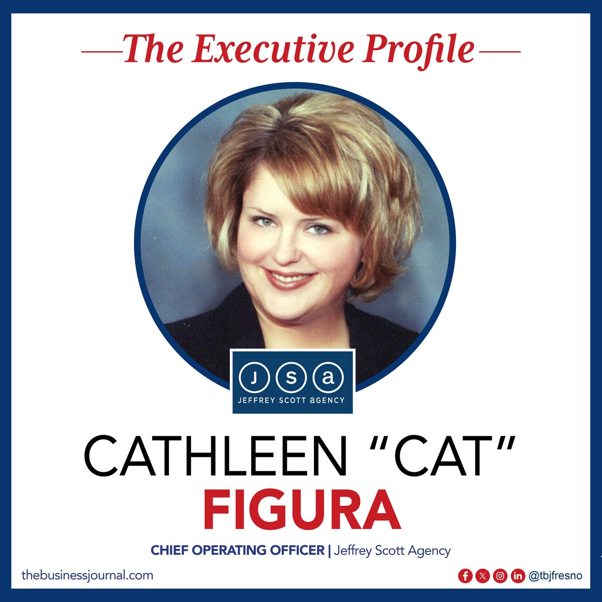 TBJFresno's tweet image. Meet Cathleen “Cat” Figura, Chief Operating Officer at Jeffrey Scott Agency. Click the link in our bio to learn more about Cat’s journey in this week’s issue of The Business Journal. 

#executiveprofile #agency #leader #fresno #tbj #thebusinessjournal