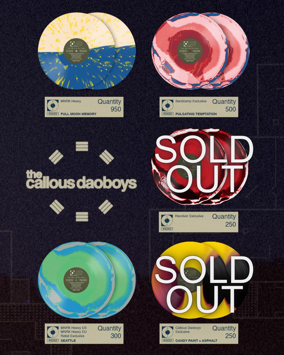 2 variants gone!

Next one to go will be the Bandcamp exclusive. Grab yours now! Link in comments.