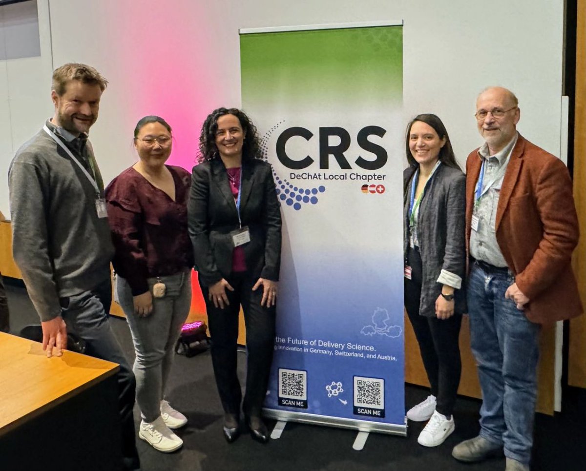 Controlled Release Society - GerChAt Chapter (@crs_dechat_lc) on Twitter photo 🎉 Exciting news from the General Assembly!
Proud to present our newly elected #CRSDeChAT Board:
⭐ Paola Luciani <a href="/luciani_lab/">Luciani Lab</a> – President
⭐ Claus-Michael Lehr – Vice President
⭐ Simon Drescher – Secretary General
⭐ Michael Hacker – Treasurer (not in the pic) 🎉 Exciting news from the General Assembly!
Proud to present our newly elected #CRSDeChAT Board:
⭐ Paola Luciani <a href="/luciani_lab/">Luciani Lab</a> – President
⭐ Claus-Michael Lehr – Vice President
⭐ Simon Drescher – Secretary General
⭐ Michael Hacker – Treasurer (not in the pic)