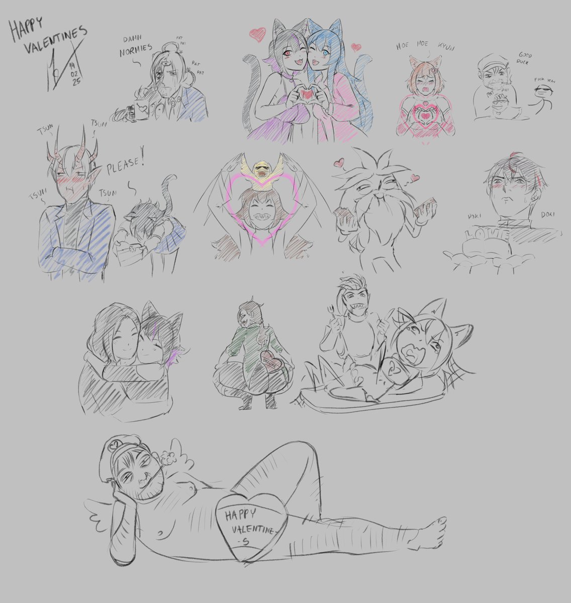 Romxou's tweet photo. Happy Valentines! I had a blast making this collage with the best people on discord! Lot's of love to all https://t.co/8IXoeufu44