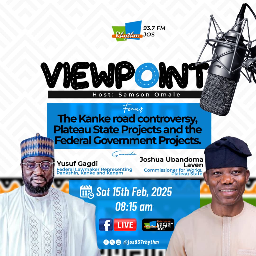 Rhythm 93.7 FM Jos (@jos937rhythm) on Twitter photo Blockbuster on radio!
Hon Yusuf Gagdi & Hon Laven Ubandoma
The Kanke road controversy.
Viewpoint
8.15am
Rhythm FM Jos
<a href="/samomale1/">Samson Omale</a> Blockbuster on radio!
Hon Yusuf Gagdi & Hon Laven Ubandoma
The Kanke road controversy.
Viewpoint
8.15am
Rhythm FM Jos
<a href="/samomale1/">Samson Omale</a>