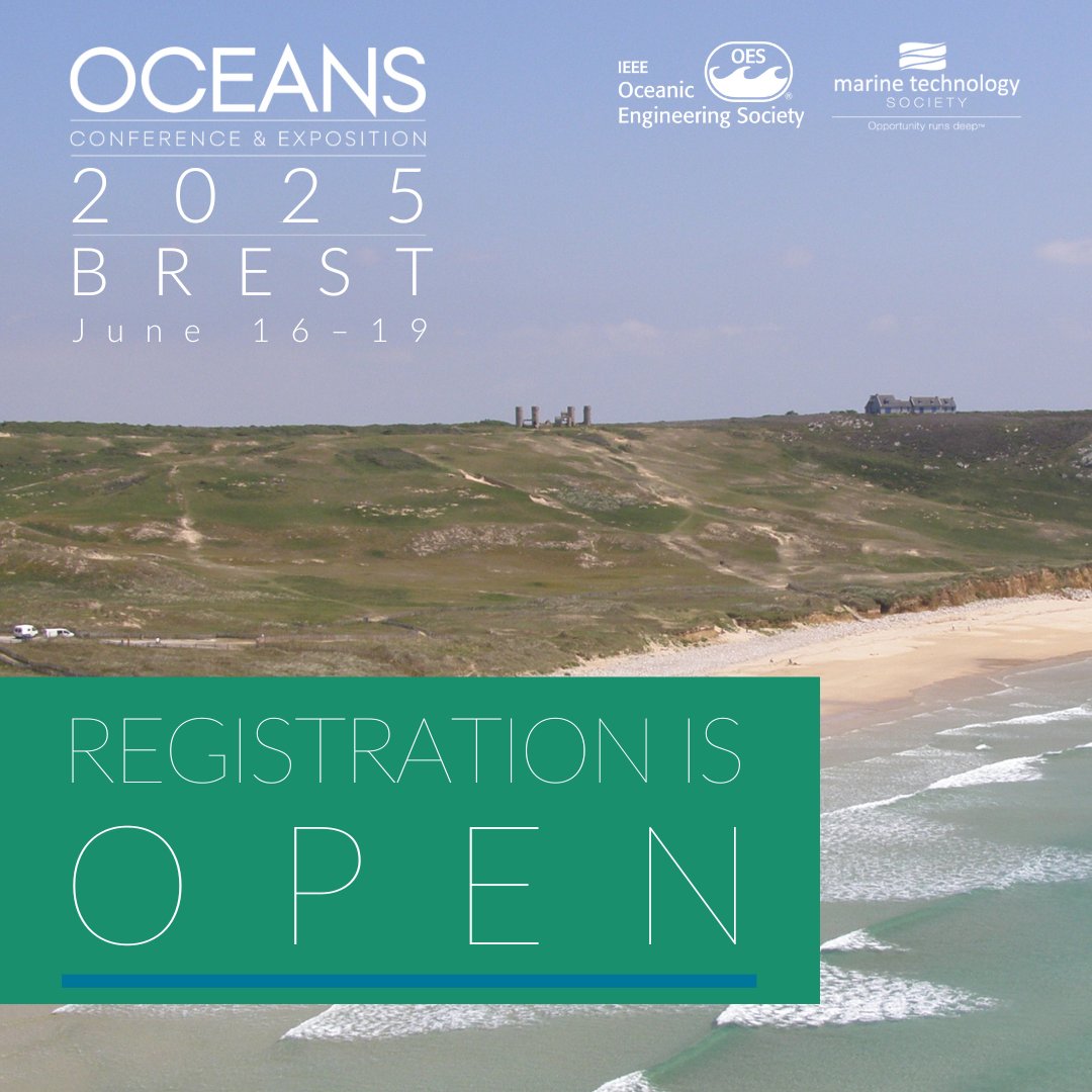 🚨 Registration is Open for OCEANS 2025 Brest! 🚨
Join us June 16–19, for the premier event on ocean science and technology! 🌊                                                                   
💻 Register today: brest25.oceansconference.org/register-now/
#OCEANS2025Brest #OCEANSFanatic