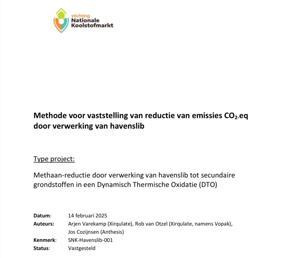 SNK Bestuur heeft vandaag de methode emissiereductie door verwerking #havenslib vastgesteld:
via Dynamisch Thermische Oxidatie wordt slib verwerkt en methaanemissie voorkomen. Van vs slibresidu kunnen hoogwaardige grondstoffen en worden gemaakt lnkd.in/emXdYzVD