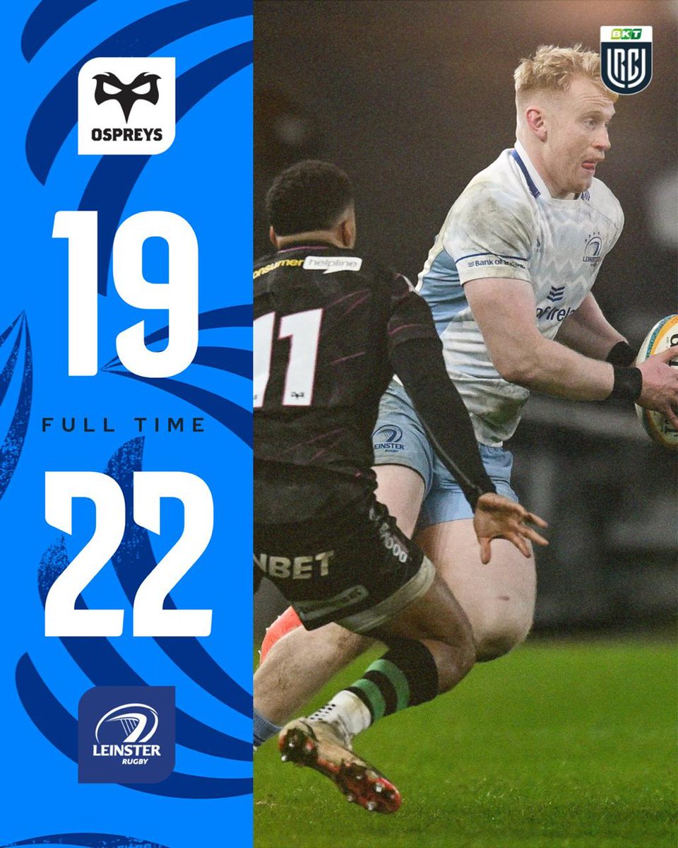 URCOfficial's tweet photo. 🔵 @leinsterrugby don’t disappoint in Swansea

#BKTURC #URC | #OSPvLEI | #OriginRound #GrassrootsToGreatness https://t.co/jBJeEeKGvQ