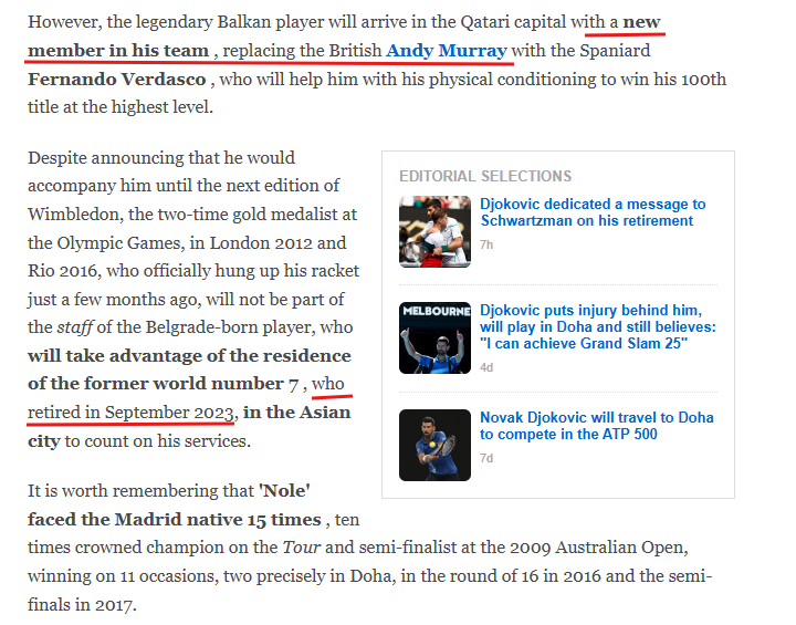 FAKE NEWS alert <a href="/ESPNtenis/">ESPN Tenis</a> 🚨
Fresh, minutes ago.

Novak Djokovic replaces Andy Murray with former Top 10 world player

NO. Novak himself reported it was false. The Serbian journo/source himself denounced the bad translation. ESPN should know better.
espn.com.mx/tenis/nota/_/i…